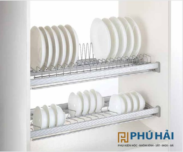  GIÁ BÁT ĐĨA CỐ ĐỊNH INOX 304 BỘ 2 TẦNG KT 700 (BN 8117) 