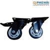 Bánh xe PVC  đen đế khoá