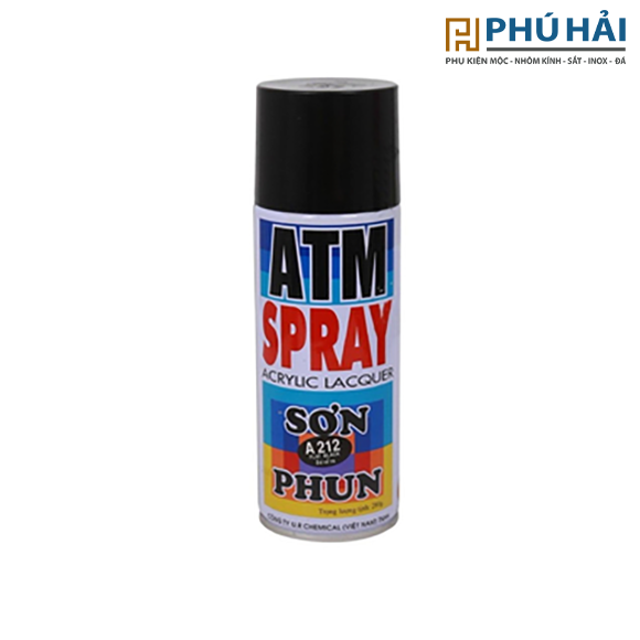  Sơn xịt ATM 212 thường (đen mờ) (12 chai/1 thùng) 