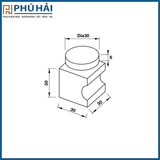  Tay Nắm Cho Cửa Kính Màu Đen Hafele 981.71.173 