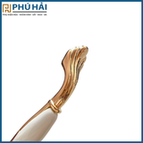  Tay nắm vàng sứ trắng F7259 - 128 
