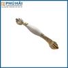Tay nắm vàng sứ trắng F7259 - 128