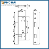  Thân Khóa Cửa Nhôm 30mm Hafele 911.27.265 