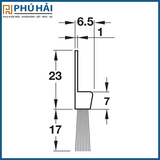  Thanh Chắn Bụi Dạng Chổi 1000mm Hafele 489.97.912 