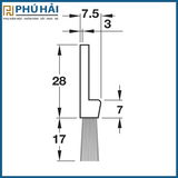  Thanh chống bụi dạng chổi HAFELE 489.97.111 