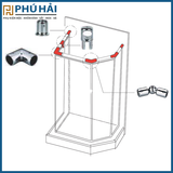  Thanh Treo Phòng Tắm Kính Hafele 981.74.000 