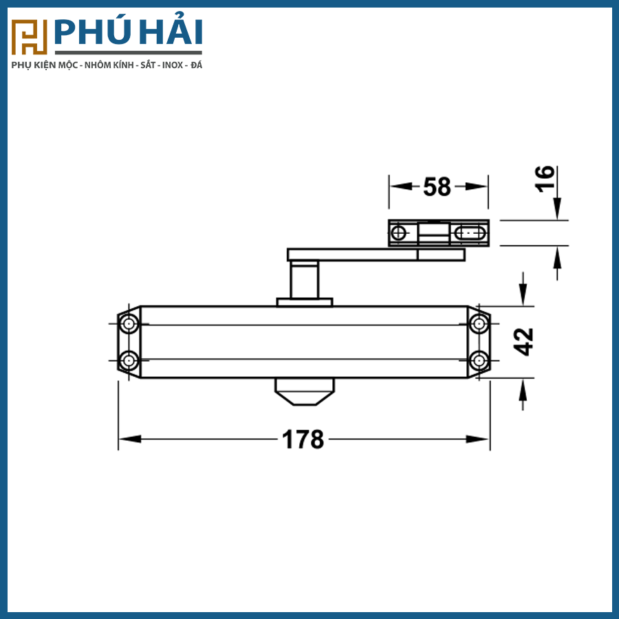  Thiết Bị Đóng Cửa Tự Động 60Kg DCL11 Hafele 931.84.659 