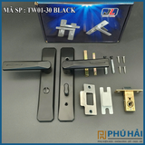  Khóa cửa dùng cho cửa vệ sinh màu đen không chìa TW01-30( Thùng 30 bộ) 