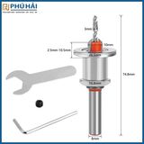  Mũi khoan 2 tầng có tăng chỉnh, Mũi khoan âm vít gỗ có cữ chặn sắt 2 tầng mồi vít 3mm cao cấp 
