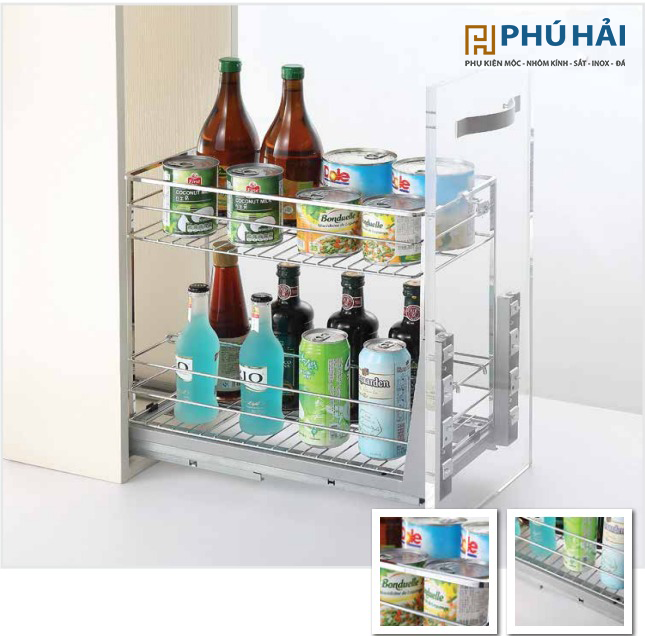  GIÁ GIA VỊ NAN DẸT RAY ÂM GIẢM CHẤN INOX 304 BGVIP1635 