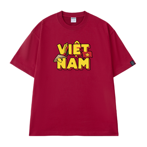 Áo Thun Unisex Chữ Việt Nam Cây Lúa Overco Brand - O1A163