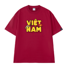 Áo Thun Cotton Unisex Chữ Việt Nam Cây Lúa Overco - O1A163