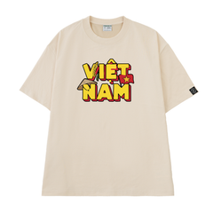 Áo Thun Cotton Unisex Chữ Việt Nam Cây Lúa Overco - O1A163