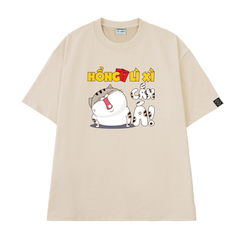 Áo Thun Tết Unisex Hổng Lì Xì Cắn Á Mèo Ami Bụng Bự - TSCT060