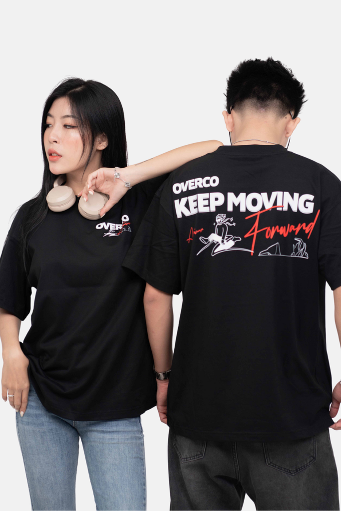 Áo Thun Unisex Keep Moving Cotton Overco - O1A63