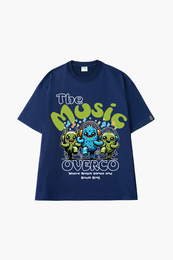 Áo T-shirt Cotton Nam Nữ The Music Overco - O1A77