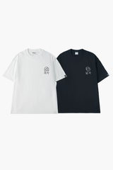 Áo Thun Cặp Đôi Logo Hàn Quốc, Cotton  - O1A90
