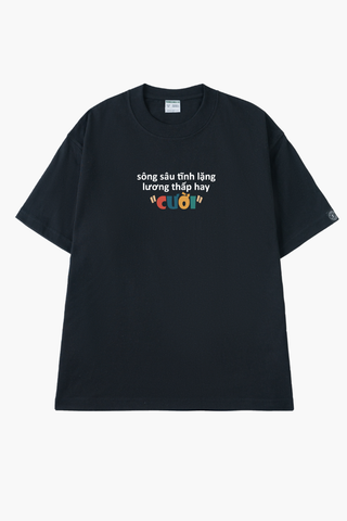 Áo T-shirt Cotton Nam Nữ Sông Sâu Tĩnh Lặng Lương Thấp Hay 