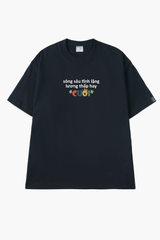Áo Thun Cotton Unisex Sông Sâu Tĩnh Lặng Lương Thấp Hay 