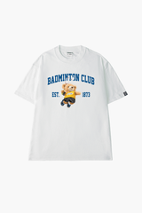 Áo Thun Unisex Gấu Badminton, Cotton - O1A23