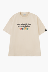 Áo Thun Cotton Unisex Sông Sâu Tĩnh Lặng Lương Thấp Hay 
