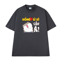 Áo Thun Tết Unisex Hổng Lì Xì Cắn Á Mèo Ami Bụng Bự - TSCT060