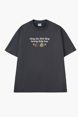 Áo Thun Cotton Unisex Sông Sâu Tĩnh Lặng Lương Thấp Hay 