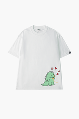 Áo Thun Cặp Đôi Khủng Long Gọi Điện, Cotton - O1A128