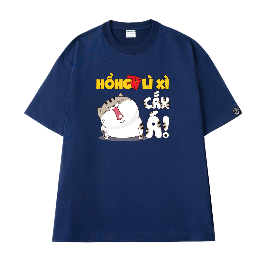 Áo Thun Tết Unisex Hổng Lì Xì Cắn Á Mèo Ami Bụng Bự - TSCT060