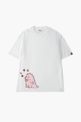 Áo Thun Cặp Đôi Khủng Long Gọi Điện, Cotton - O1A128
