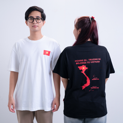 Áo Thun Cotton Unisex Cờ Đỏ Sao Vàng In Hoàng Sa - Trường Sa Việt Nam - O1A14