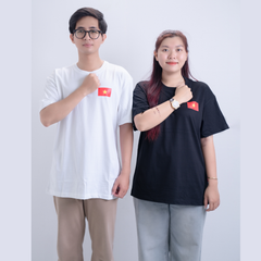 Áo Thun Cotton Unisex Cờ Đỏ Sao Vàng In Hoàng Sa - Trường Sa Việt Nam - O1A14