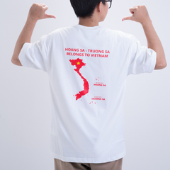 Áo Thun Cotton Unisex Cờ Đỏ Sao Vàng In Hoàng Sa - Trường Sa Việt Nam - O1A14
