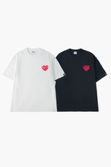 Áo Thun Cặp Đôi Trái Tim Chữ Love, Cotton - O1A127