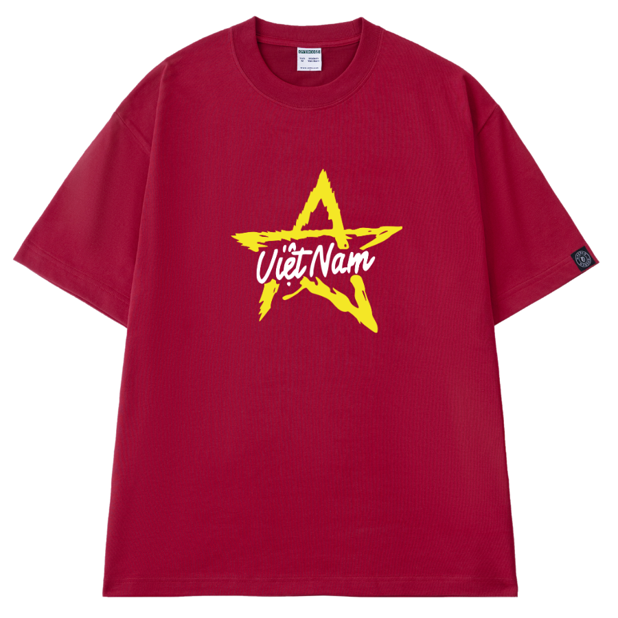 Áo T-shirt Unisex Việt Nam Giữa Cờ Đỏ Ngôi Sao Vàng Lớn V4 - O1A153