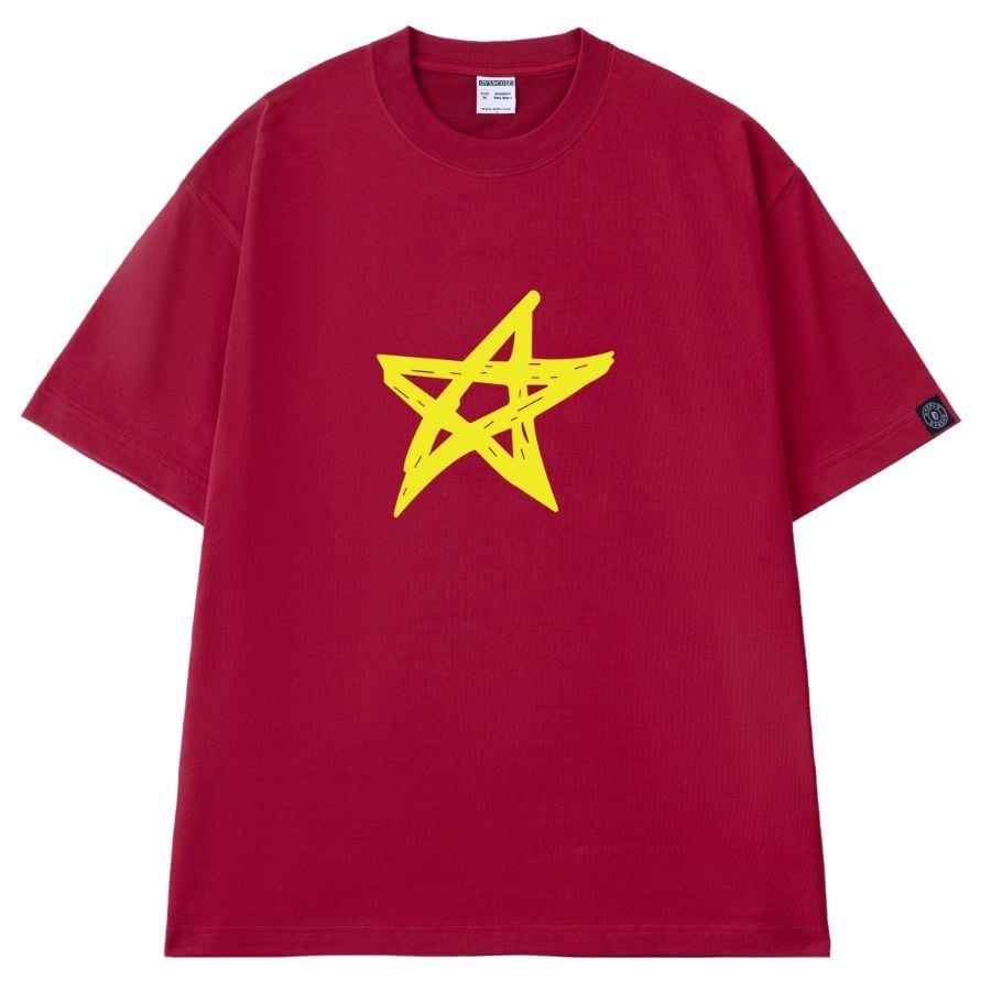 Áo Thun Unisex Cờ Đỏ Sao Vàng Ngôi Sao Lớn V1, Cotton - O1A138