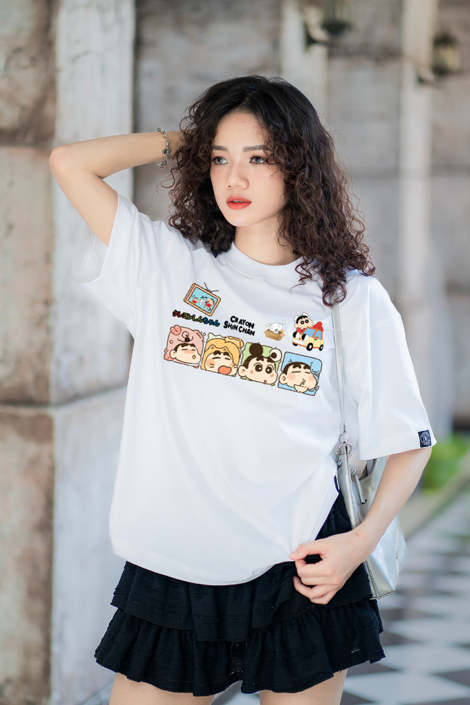 Áo Thun Unisex Shin Chan Cotton - O1A190