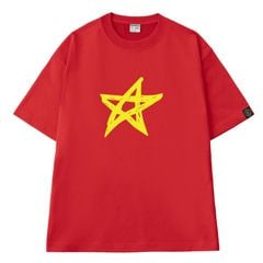 Áo Thun Unisex Cờ Đỏ Sao Vàng Ngôi Sao Lớn V1, Cotton - O1A138