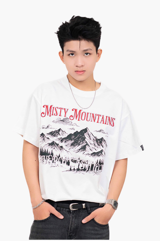 Áo T-shirt Cotton Nam Nữ Misty Mountains Overco - O1A64