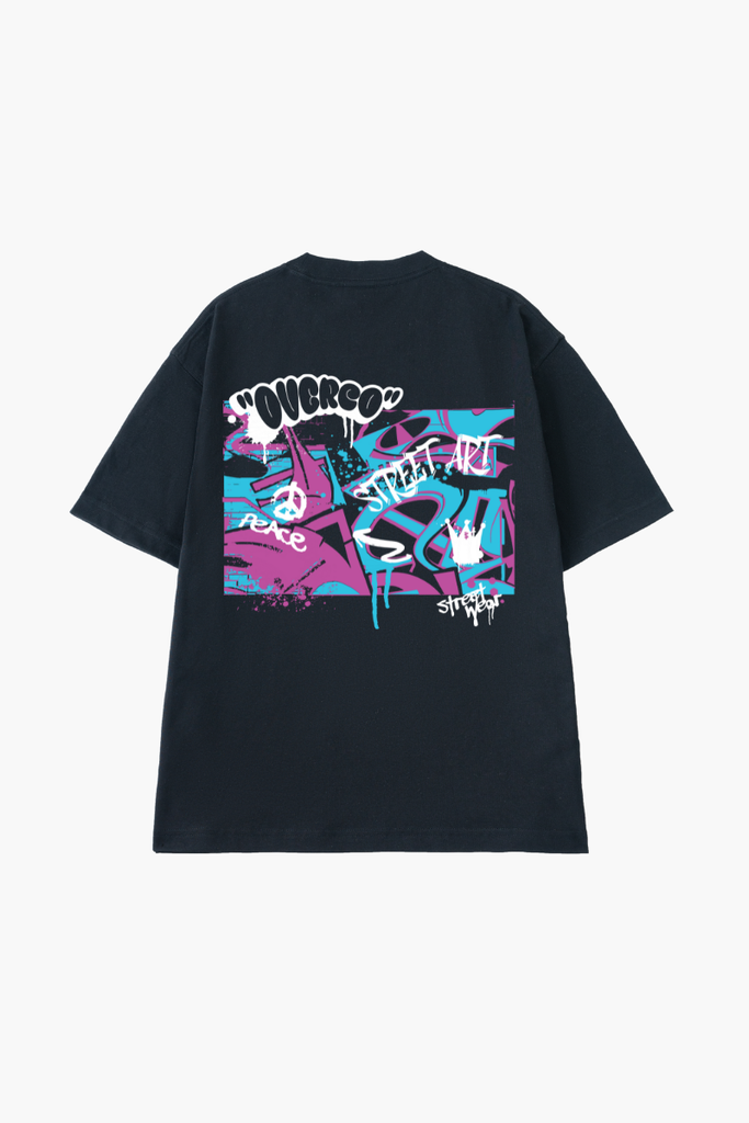 Áo T-shirt Cotton Nam Nữ Graffiti Overco- O1A92