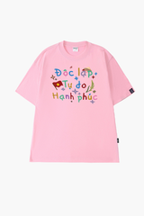 Áo Thun Cotton Unisex Độc Lập - Tư Do - Hạnh Phúc - O1A162