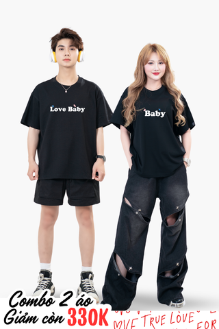 Áo Thun Cotton Nam Nữ BaBy - Love Baby - O1A129