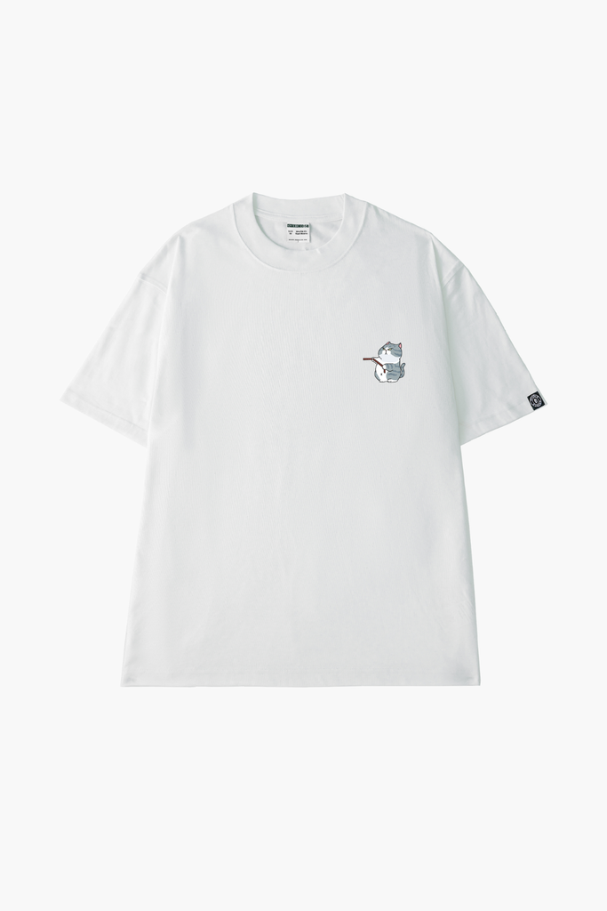 Áo Thun Cặp Đôi Mèo Kéo Chó, Cotton - O1A87