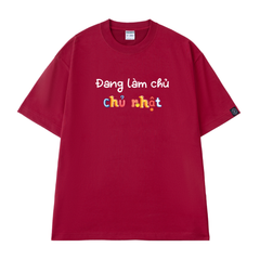 Áo Thun Unisex Đang Làm Chủ Nhật, Cotton - O1A110