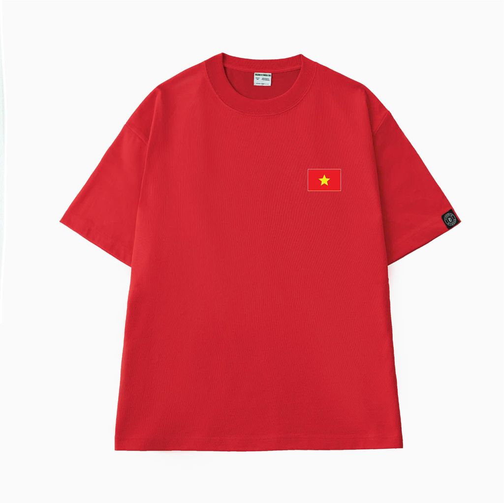 Áo T-shirt Cotton Unisex Cờ Đỏ Sao Vàng Việt Nam - O1A17