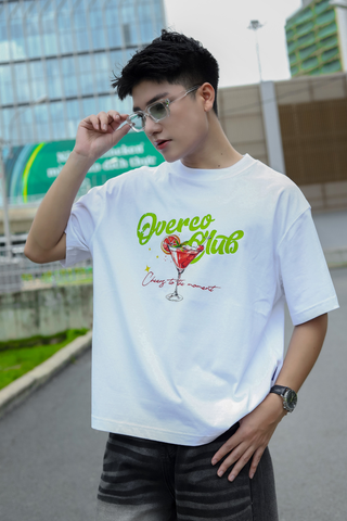 Áo Thun Unisex Red Cocktail Boxy Cotton - O6A19