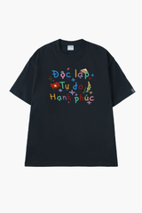Áo Thun Cotton Unisex Độc Lập - Tư Do - Hạnh Phúc - O1A162