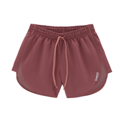 Quần Short Thể Thao Nữ  2 Lớp Phối Lưới OVERCO - SPW002