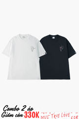 Áo T-shirt Cotton Nam Nữ Cặp Đôi Nam Nữ Bắn Tym - O1A89