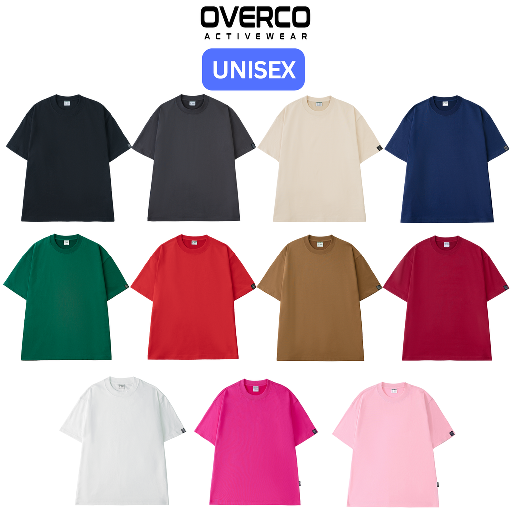 Áo Thun Unisex Basic Cotton 11 Màu Overco - O1A7